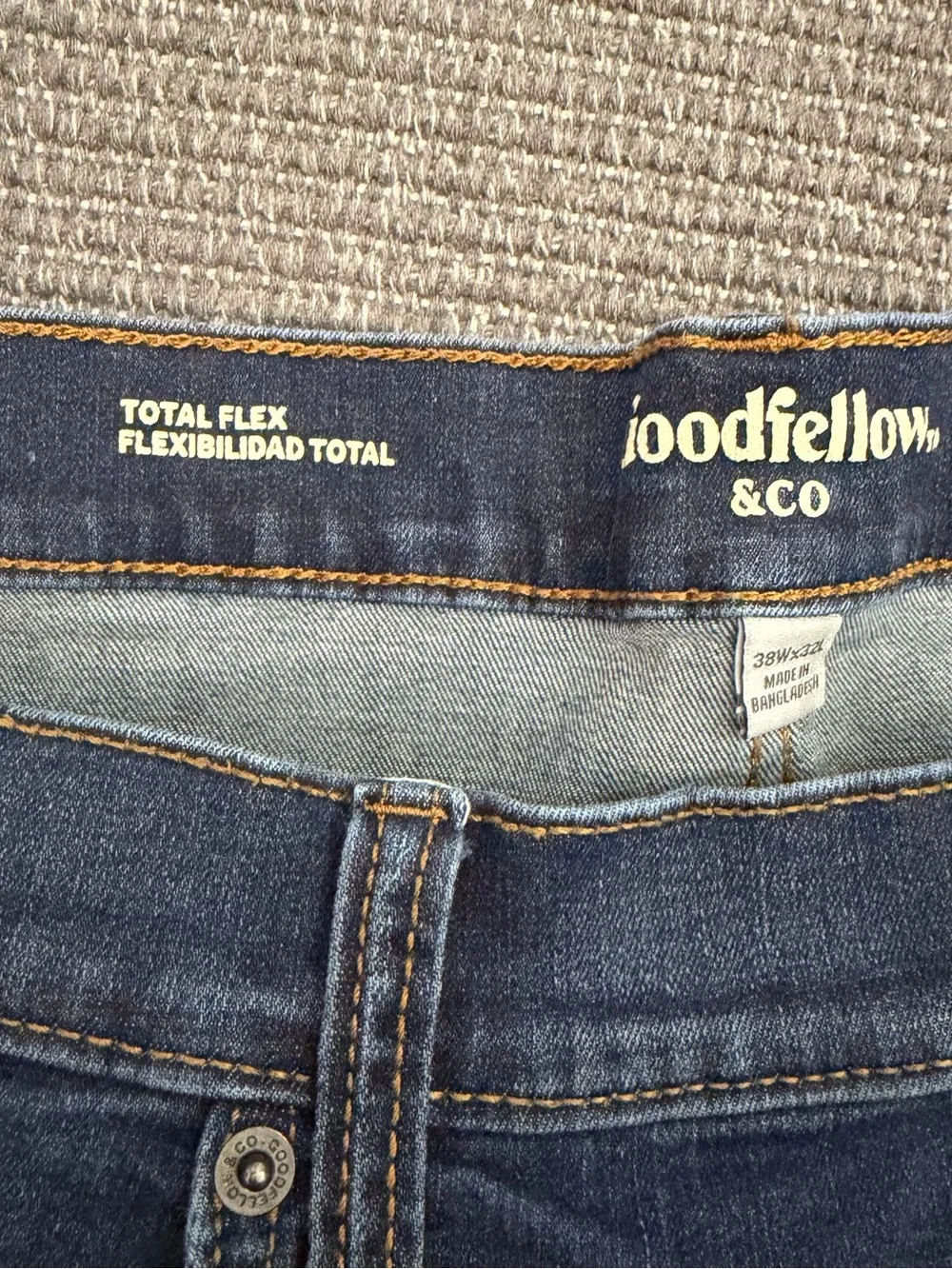 Goodfellow & Co Navy Slim Straight Jeans 38x32